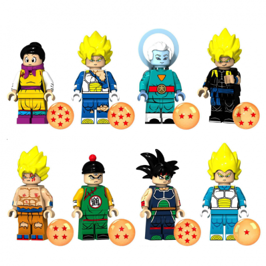 8 Pcs Mini Figures Dragon Ball Building Blocks B 8 Pcs Mini Figures Dragon Ball Building Blocks B