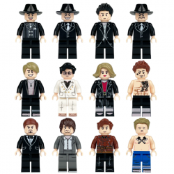 12 Pcs Mini Figures Gang Building Blocks M8145