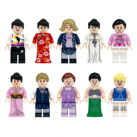 8 Pcs Mini Figures Girl Princess Building Blocks M8026 8 Pcs Mini Figures Girl Princess Building Blocks M8026