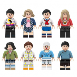 8 Pcs Mini Figures Girl Princess Building Blocks M8028