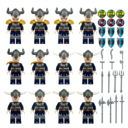 12 Pcs Mini Figures Viking Building Blocks M8168