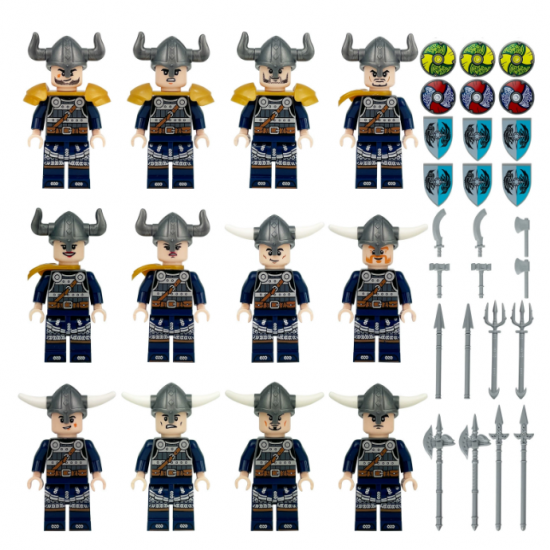 12 Pcs Mini Figures Viking Building Blocks M8168 12 Pcs Mini Figures Viking Building Blocks M8168