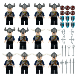 12 Pcs Mini Figures Viking Building Blocks M8170