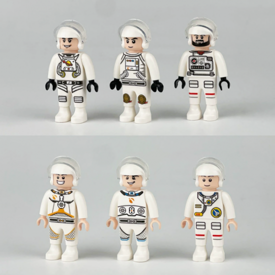 6 Pcs Mini Figures Astronaut Building Blocks M8024