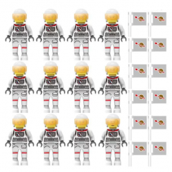 12 Pcs Mini Figures Astronaut Building Blocks M1814