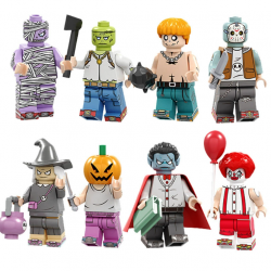 8 Pcs Mini Figures Halloween Building Blocks PG8174