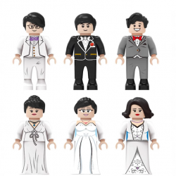 6 Pcs Mini Figures Wedding Building Blocks M8005