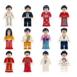 12 Pcs Mini Figures Wedding Building Blocks 1602