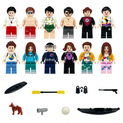 12 Pcs Mini Figures Beach Vacation Building Blocks M8126