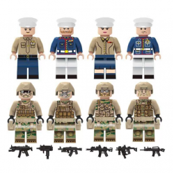 8 Pcs Mini Figures Navy Sailor Building Blocks M8054