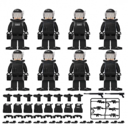 8 Pcs Mini Figures Diver SWAT Building Blocks M8089