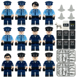 12 Pcs Mini Figures Police SWAT Building Blocks M8140