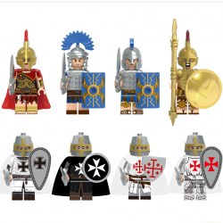 8 Pcs Mini Figures Roman Soldier Building Blocks X0316