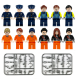 12 Pcs Mini Figures Police Criminal Building Blocks M8119 12 Pcs Mini Figures Police Criminal Building Blocks M8119