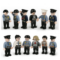 12 Pcs Mini Figures Police Criminal Building Blocks M8025