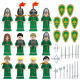 12 Pcs Mini Figures Forest Elf Hunter Building Blocks M8153 12 Pcs Mini Figures Forest Elf Hunter Building Blocks M8153