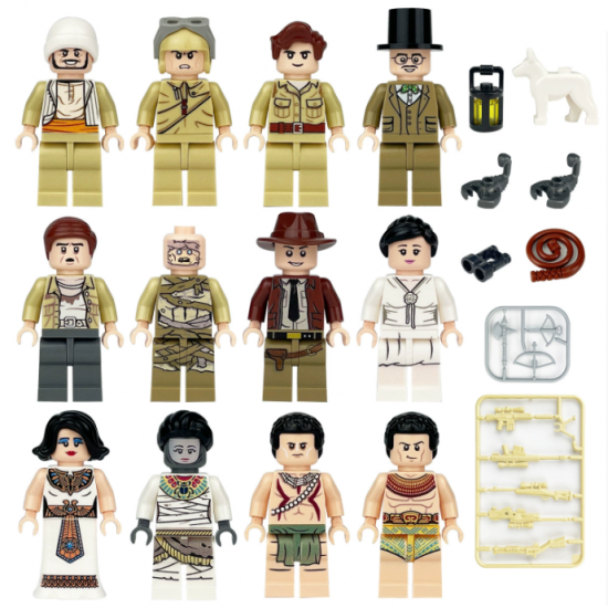 12 Pcs Mini Figures Adventure Rangers Building Blocks M8128 12 Pcs Mini Figures Adventure Rangers Building Blocks M8128