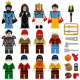 12 Pcs Mini Figures Snow White Building Blocks M8151 12 Pcs Mini Figures Snow White Building Blocks M8151