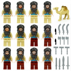 12 Pcs Mini Figures Desert Bandit Camel Building Blocks M8169