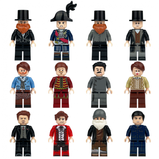 12 Pcs Mini Figures World Famous Great People Building Blocks M8146