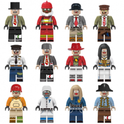 12 Pcs Mini Figures Zombies Building Blocks M8092