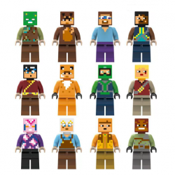12 Pcs Mini Figures Pixel Building Blocks M8112