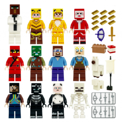 12 Pcs Mini Figures Pixel Building Blocks M8184