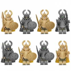 8 Pcs Mini Figures Asgard Warrior Building Blocks KT1044