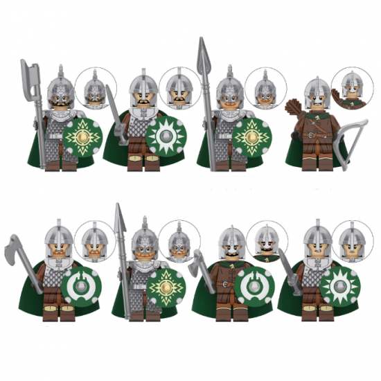 8 Pcs Mini Figures Rohan Knight Building Blocks KT1046
