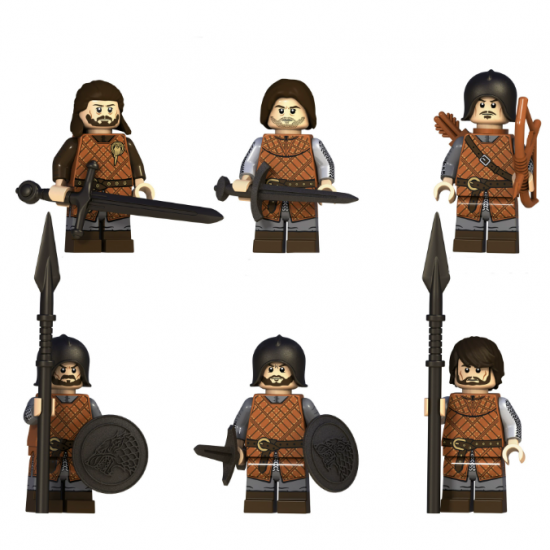 6 Pcs Mini Figures A Song of Ice and Fire Soldier Building Blocks 