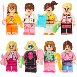 8 Pcs Mini Figures Girls Building Blocks 