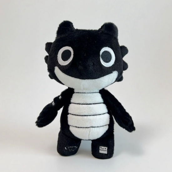 Soft Black Axolotl Salamander Plush Toy
