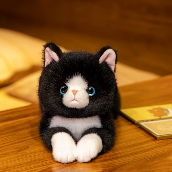 Lying Tuxedo Cat Plush Stuffed Animal