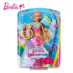 AL Long Rainbow Blonde Hair And Princess Dresses Barbie 