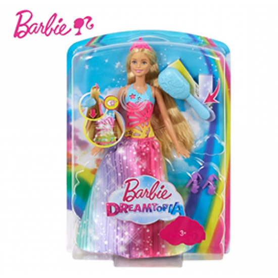 AL Long Rainbow Blonde Hair And Princess Dresses Barbie 