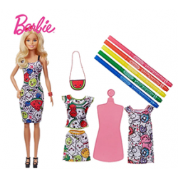Crayon Barbie  Doodling Skills Barbie Toys