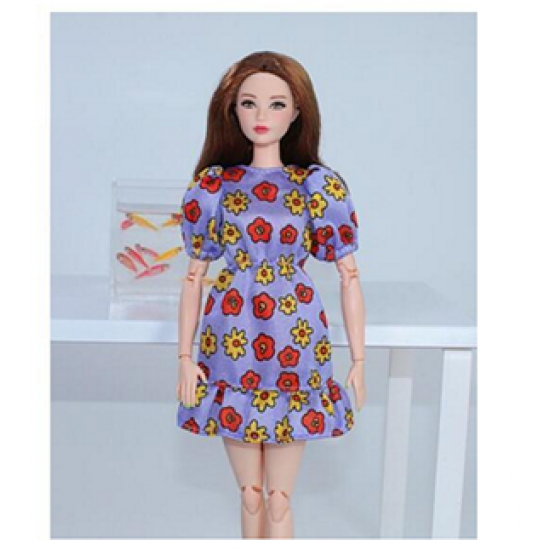 AL Beautiful Small Purple Flowers Plus Yellow Flowers Barbie Toy Clothes
