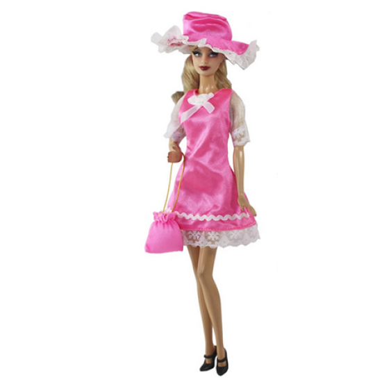 AL Pink Dress With Bowler Hat Barbie