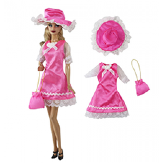 AL Pink Dress With Bowler Hat Barbie