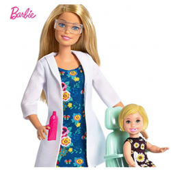 AL Original Barbie Dolls Gymnastics Coach Set Doctor Dentist