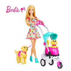 AL Original Barbie Doll Set Baby Stroller Barbie Children Toys Birthday Gift
