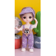 Movable Joint Baby 3D Beautiful DIY Toy Doll With Clothes Purple Set