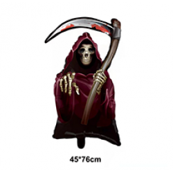76cm Halloween Grim Reaper Balloon Giant Day of The Dead foil Balloon sickle Skull Balloons kids toys Halloween party decoration