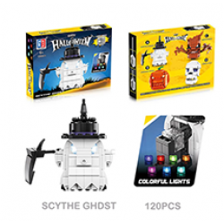 New Halloween Scythe Building Block MOC Mini Brick Toys Assembly With Light Kids Toys Gifts Boxed