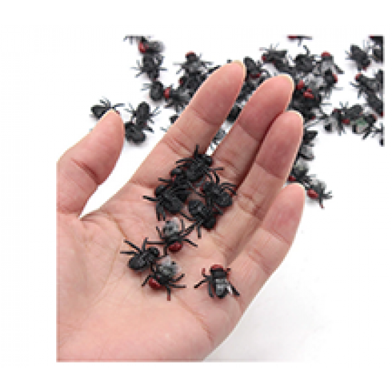 10Pcs Halloween Funny Toys Plastic Housefly Practical Jokes Toy Oyuncak Gadgets Rubber Bugs