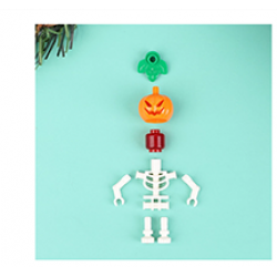 Halloween Pumpkin Ghost Pumpkin Skeleton Assembly Action Figure Block Toy