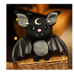 Dark Black Series Plush Bat Toy Bag Halloween Plush Toy Home Halloween Christmas Gift