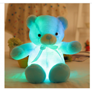 32CM Luminous Creative Light Up LED Teddy Bear Stuffed Animal Plush Toy Colorful Glowing Teddy Bear Christmas Gift 