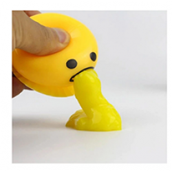 Novelty Gag Toy Practical Jokes Anti stress Vomiting Egg Yolk Lazy Brother Fun Gadget Squeezed Smiley face Creative Gift