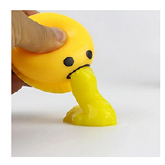 Novelty Gag Toy Practical Jokes Anti stress Vomiting Egg Yolk Lazy Brother Fun Gadget Squeezed Smiley face Creative Gift